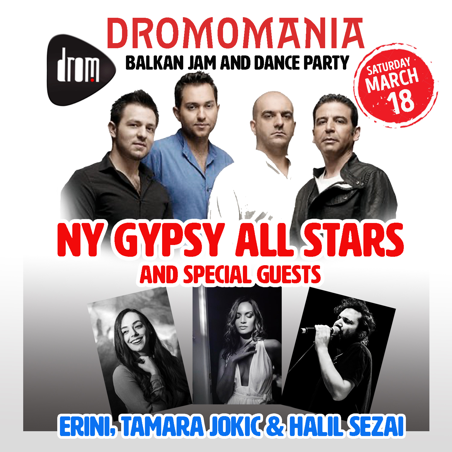 DROMOMANIA: NY Gypsy All-Stars and Special Guests: Erini ,Tamara Jokic & Halil Sezai