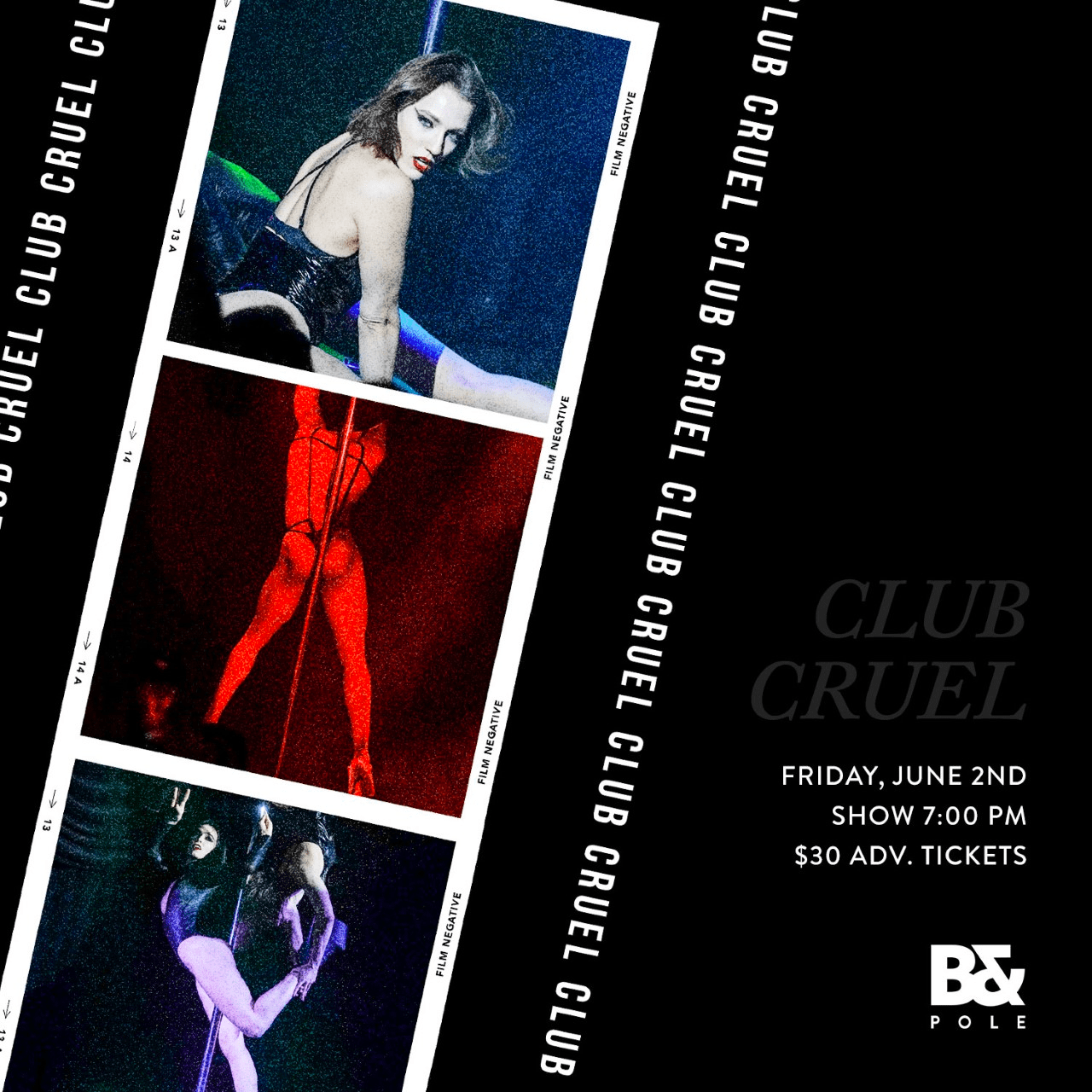 Body & Pole presents Club Cruel (Tickets available at Door)