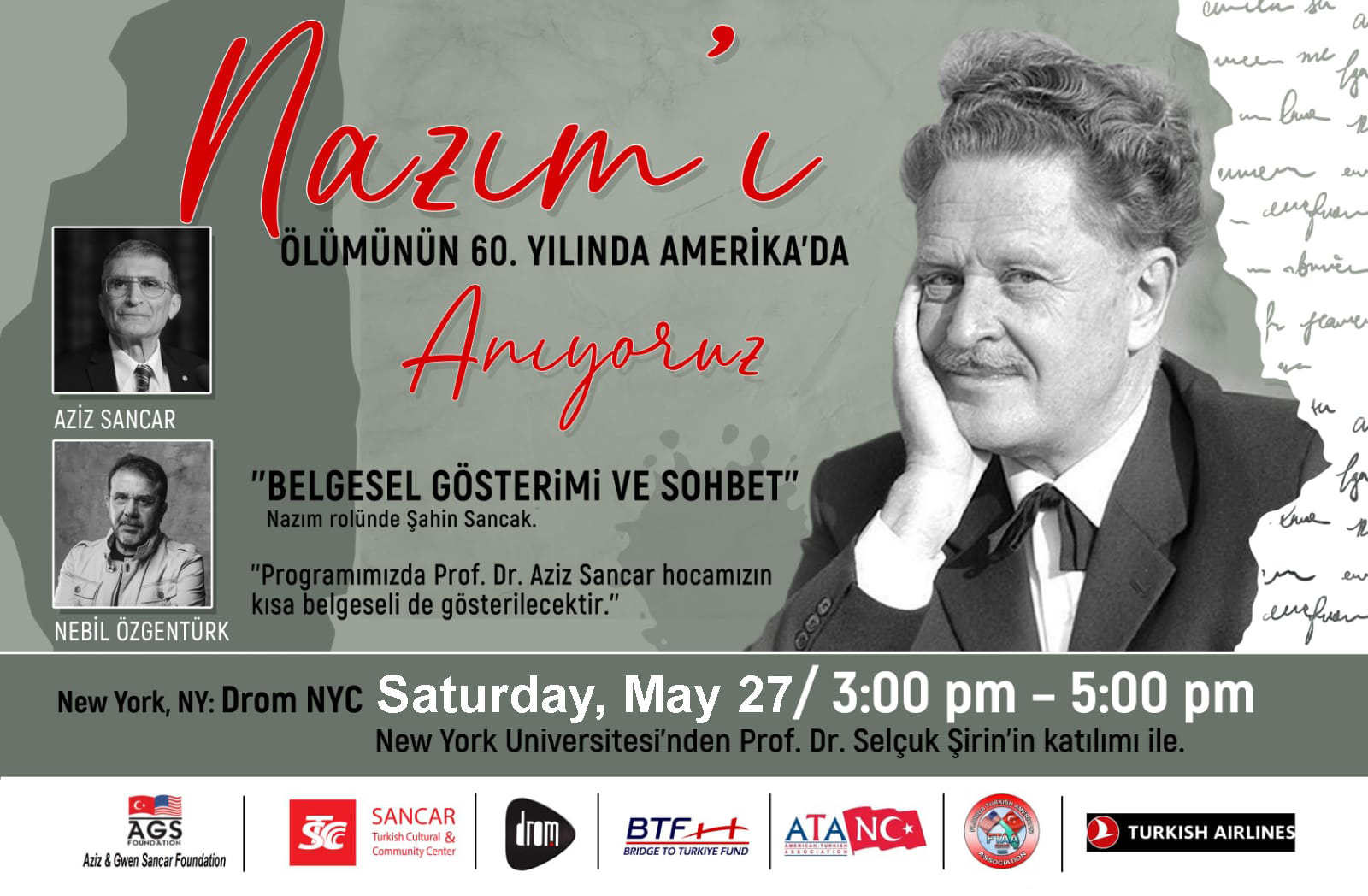 Nazim Belgeseli Gosterimi, Nebil Ozgenturk ile soylesi.