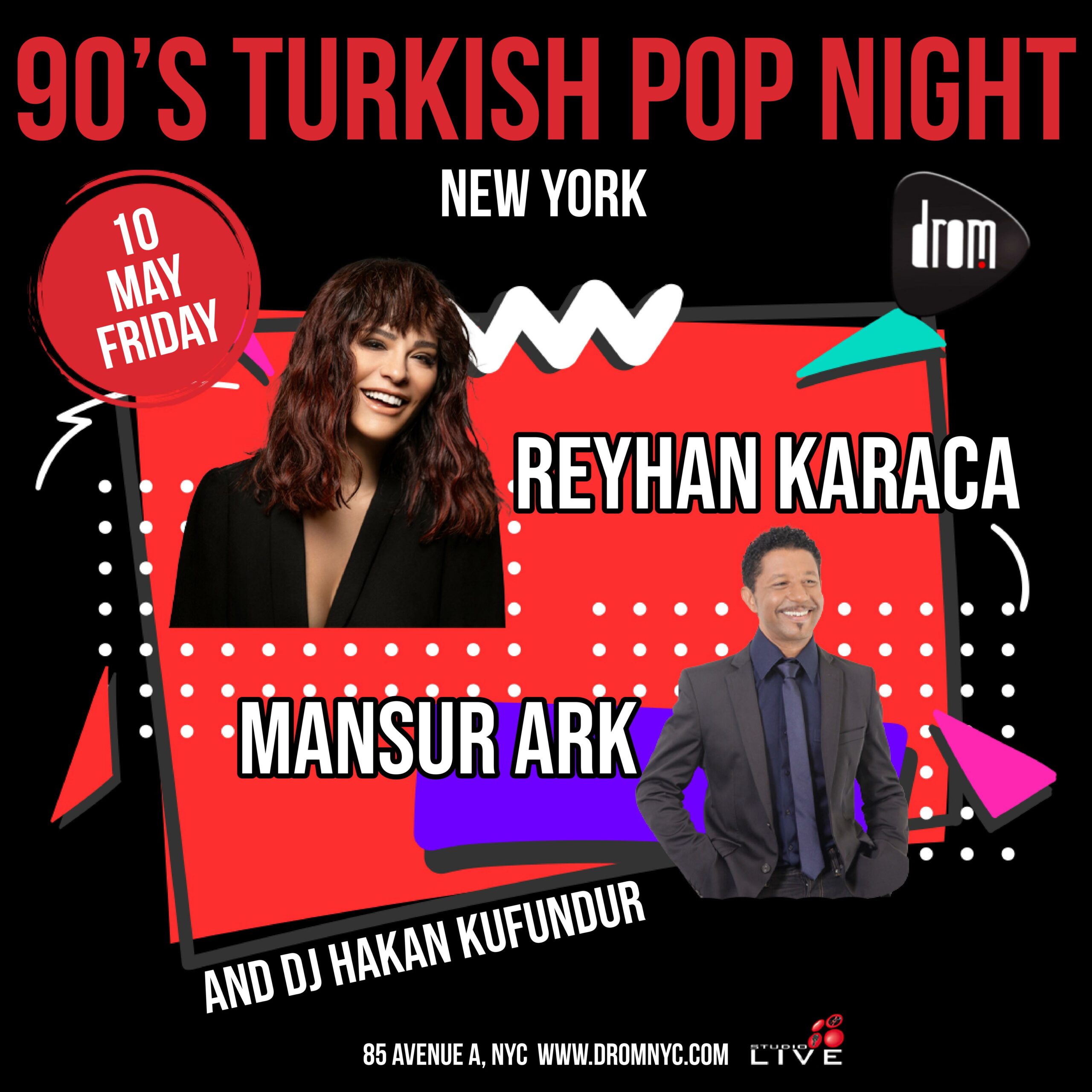 90s Turkish Pop Night w/ Reyhan Karaca, Mansur Ark, DJ Hakan Kufundur