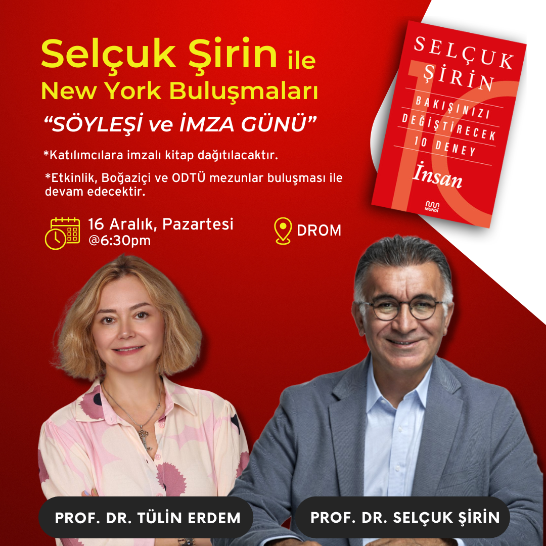 Selçuk Şirin ile New York Buluşmaları: Söyleşi ve İmza Günü