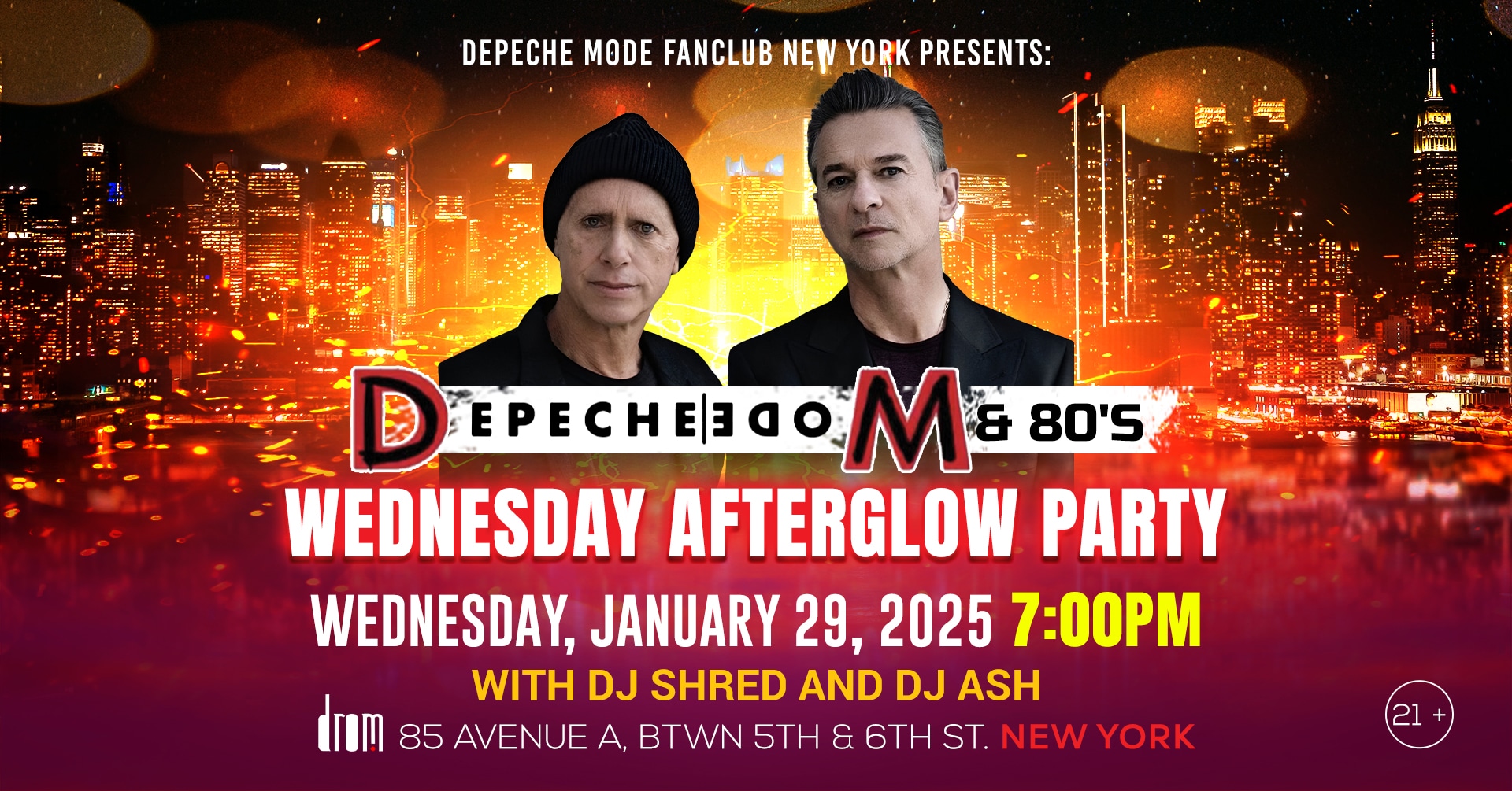 Depeche Mode & 80's Wednesday Afterglow Party