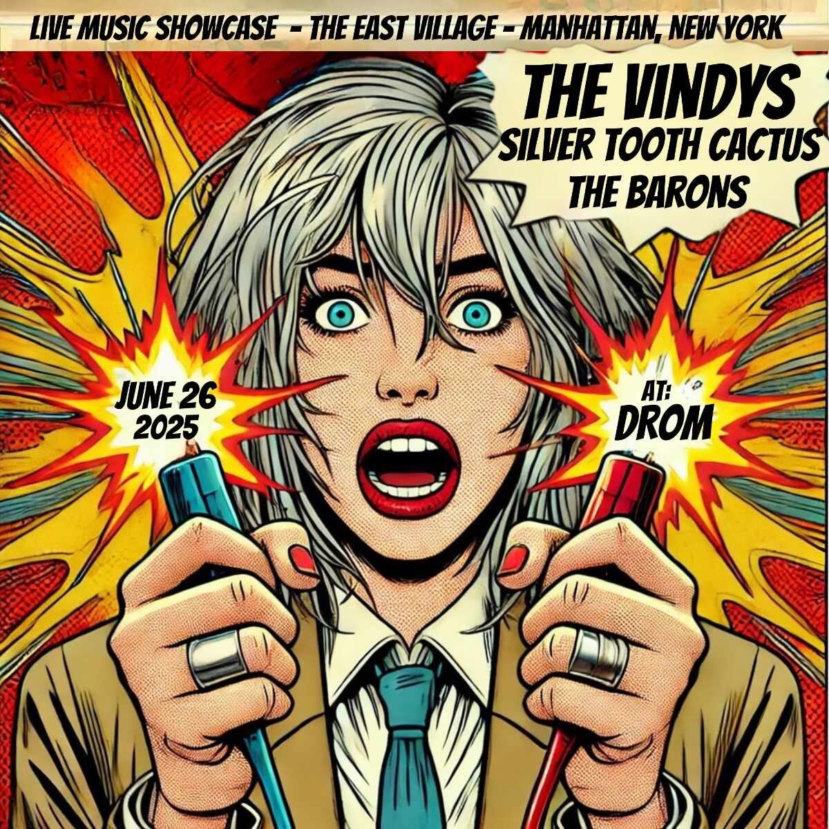 CEG & HearFirst Present: The Vindys, Silver Tooth Cactus and The Barons