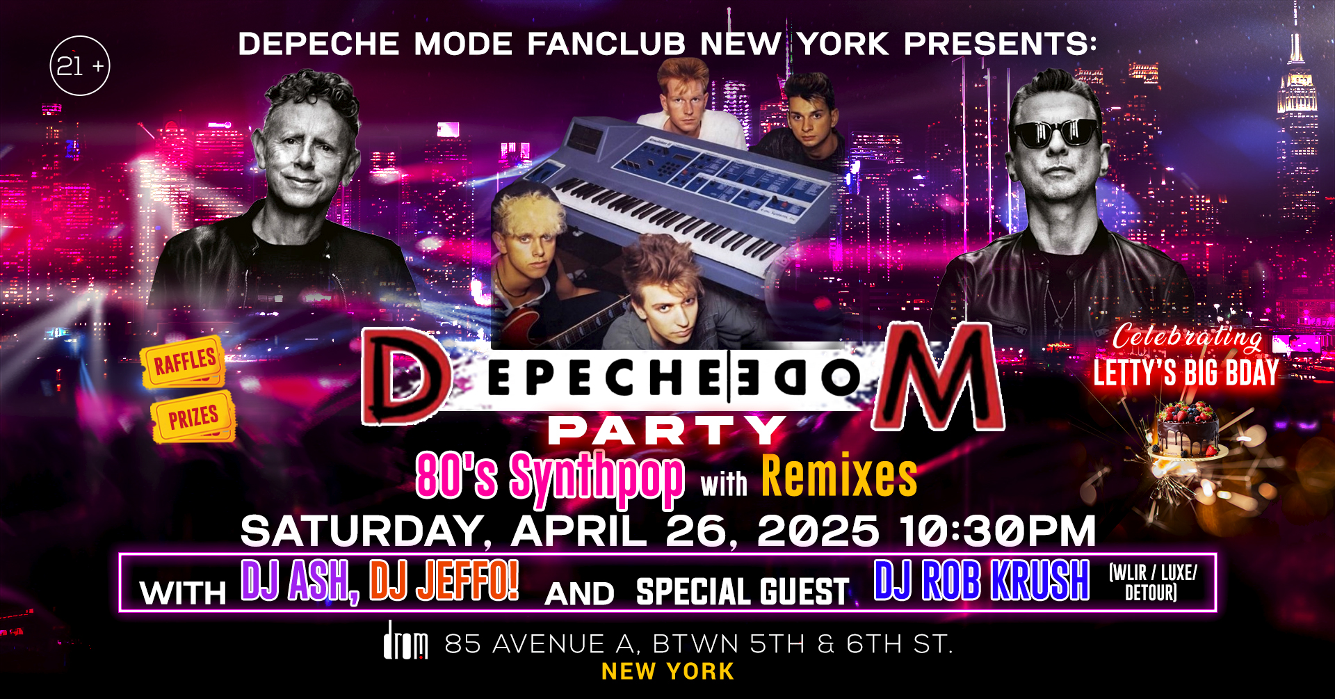Depeche Mode & 80’s Synthpop w/ Remixes Party