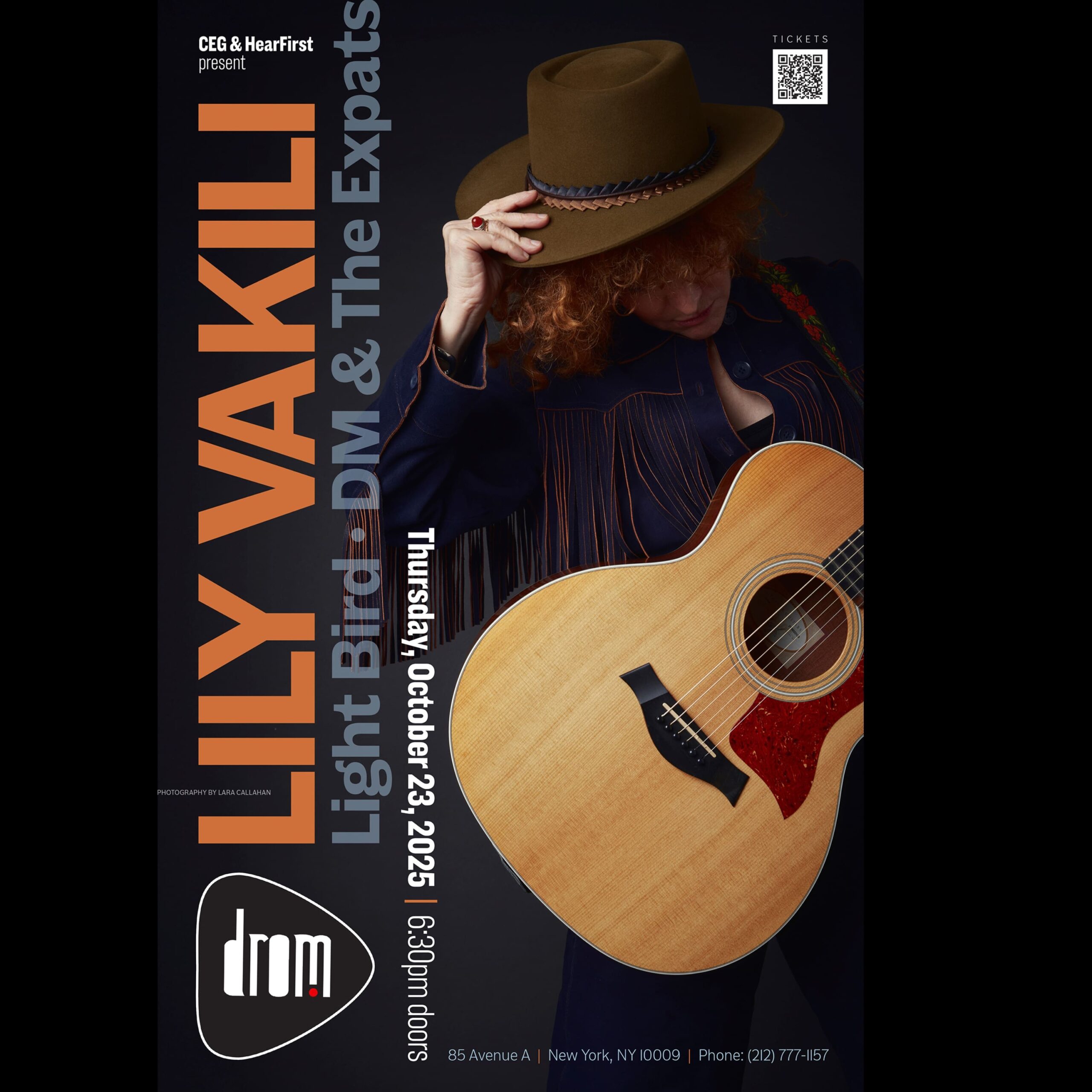 CEG & HearFirst Present: Lily Vakili w/ DM & The Expats and Light Bird