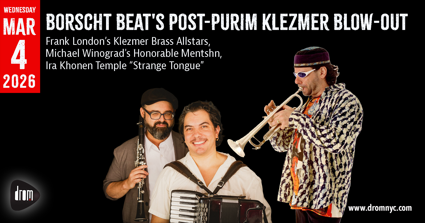 Borscht Beat's Post-Purim Klezmer Blow-Out