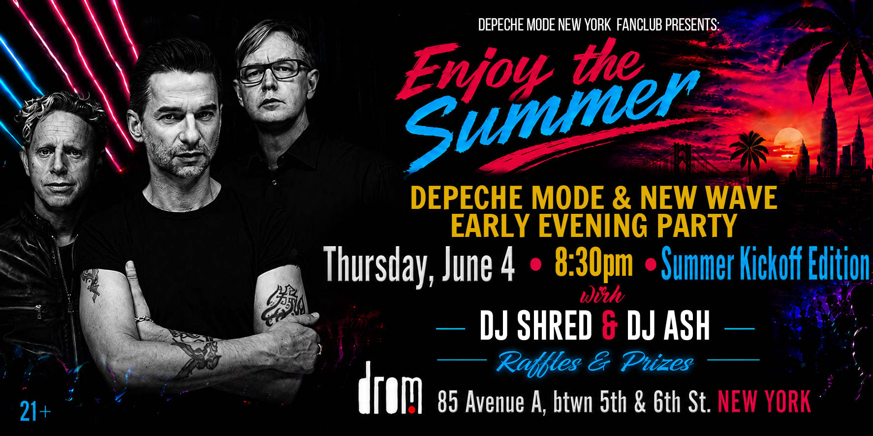 Enjoy the Summer: Depeche Mode & 80's New Wave Early Evening Party