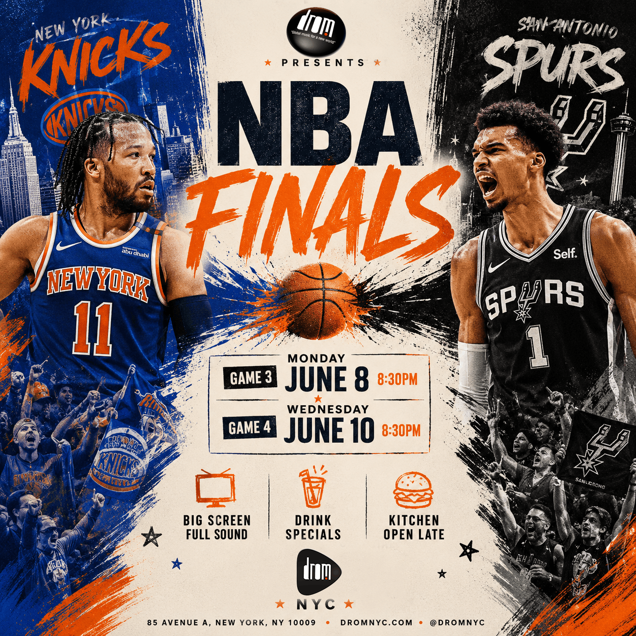 DROM Watch Party: NBA FINALS Monday, June 8th Game 3