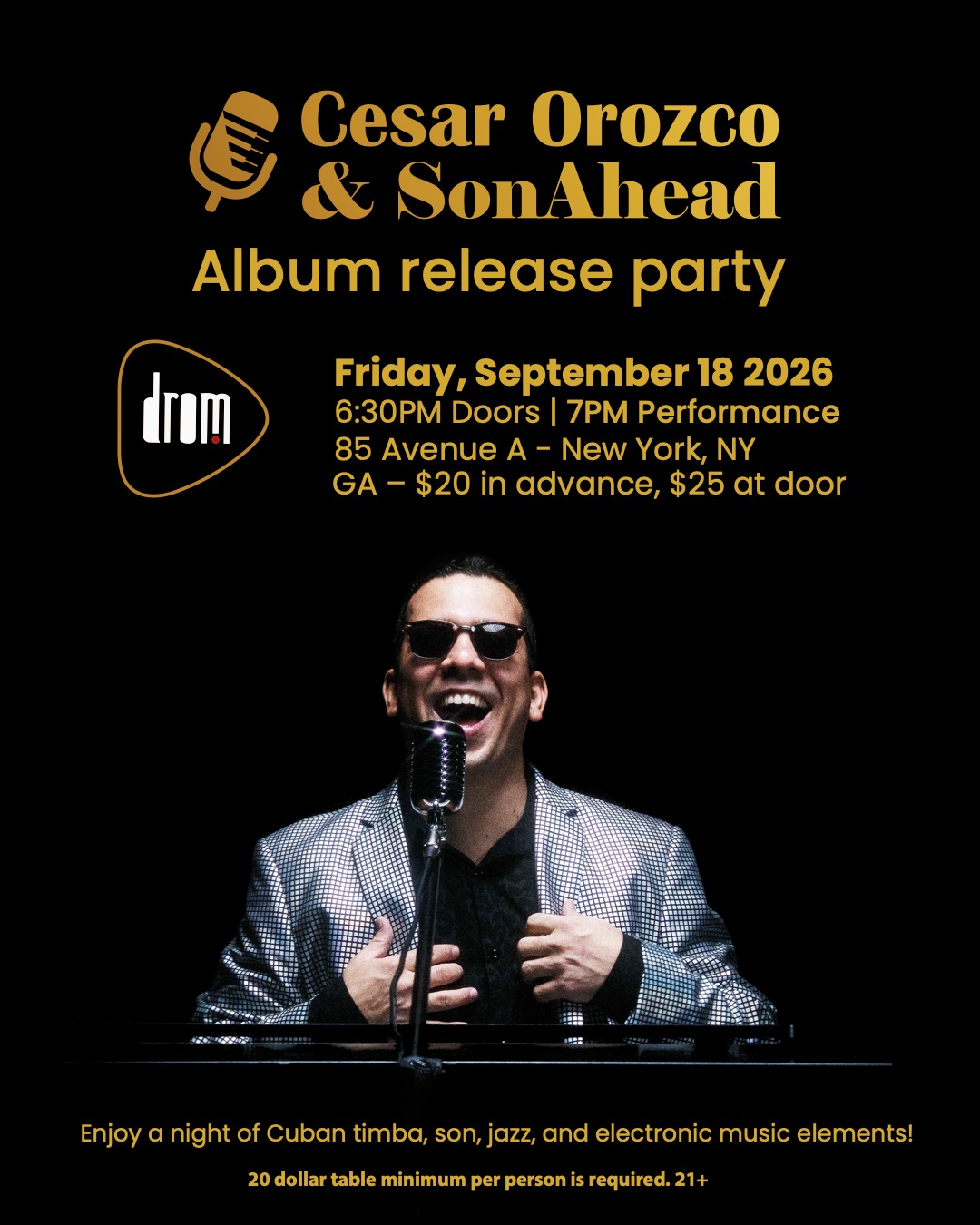 Cesar Orozco & SonAhead’s Album Release