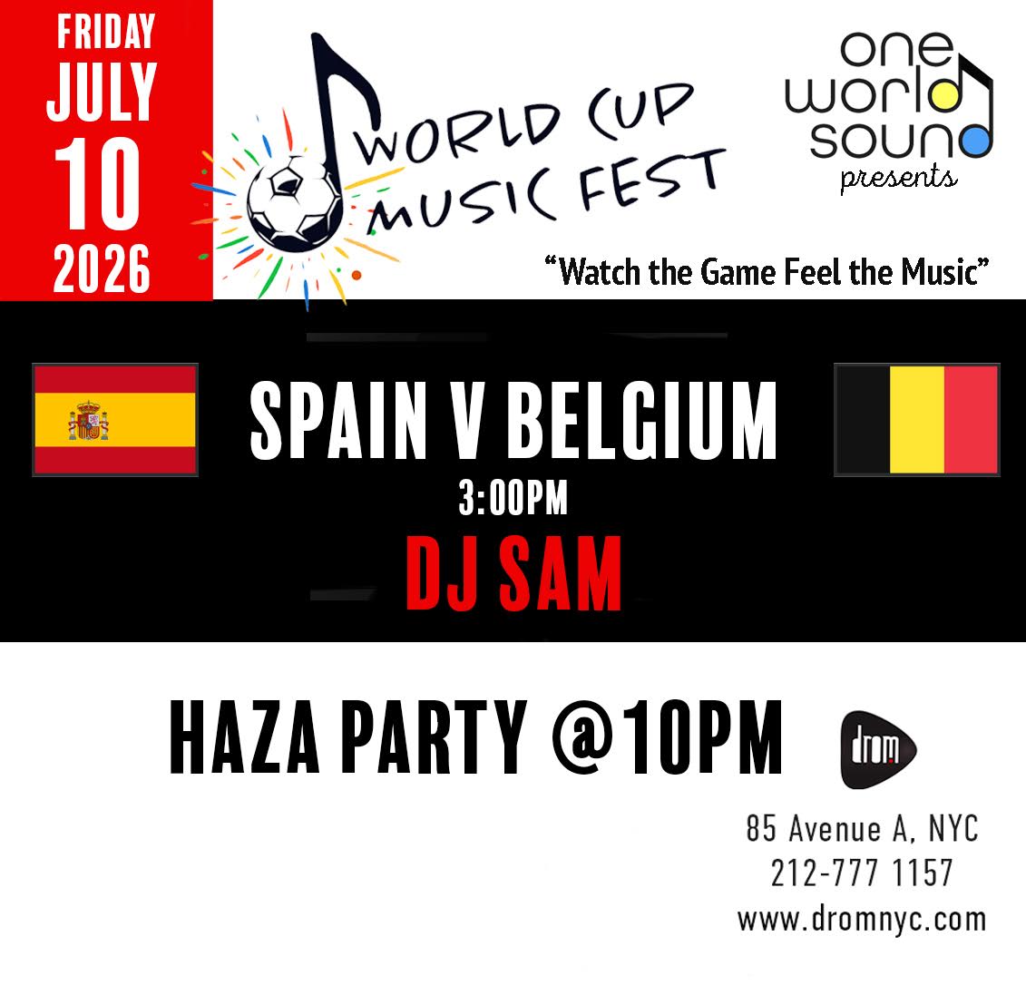 World Cup Music Fest: Spain vs. Belgium Watch Party
