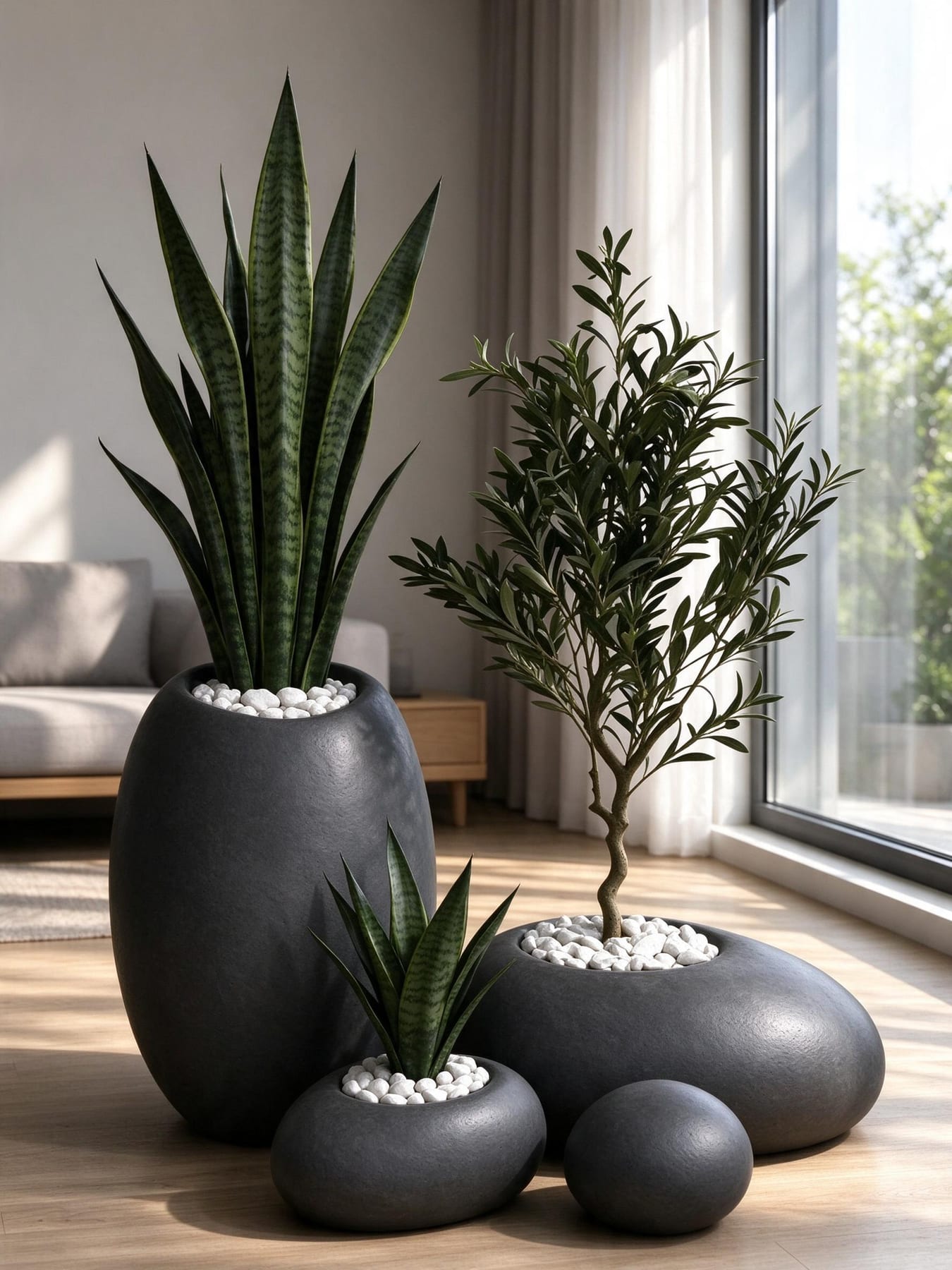 Pebble Planter Set