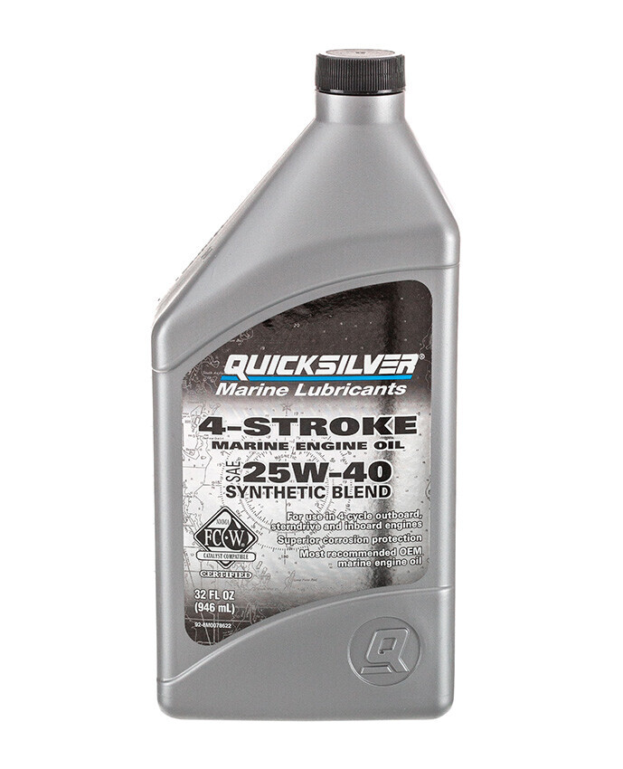 Quicksilver 25W-40 4 Zamanlı Sentetik Motor Yağı 1 Litre