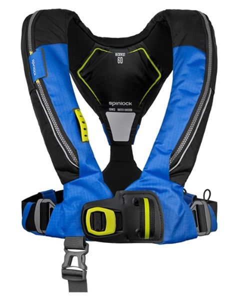 Spinlock 6D DeckVest, 170N, Açık Deniz, Otomatik-Şişme, Güverte Can Yeleği, Pasific Blue