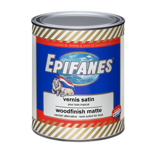 Epifanes Mat-Satin Tik Verniği, Wood Finish Matte, 1 litre, Dış Mekan