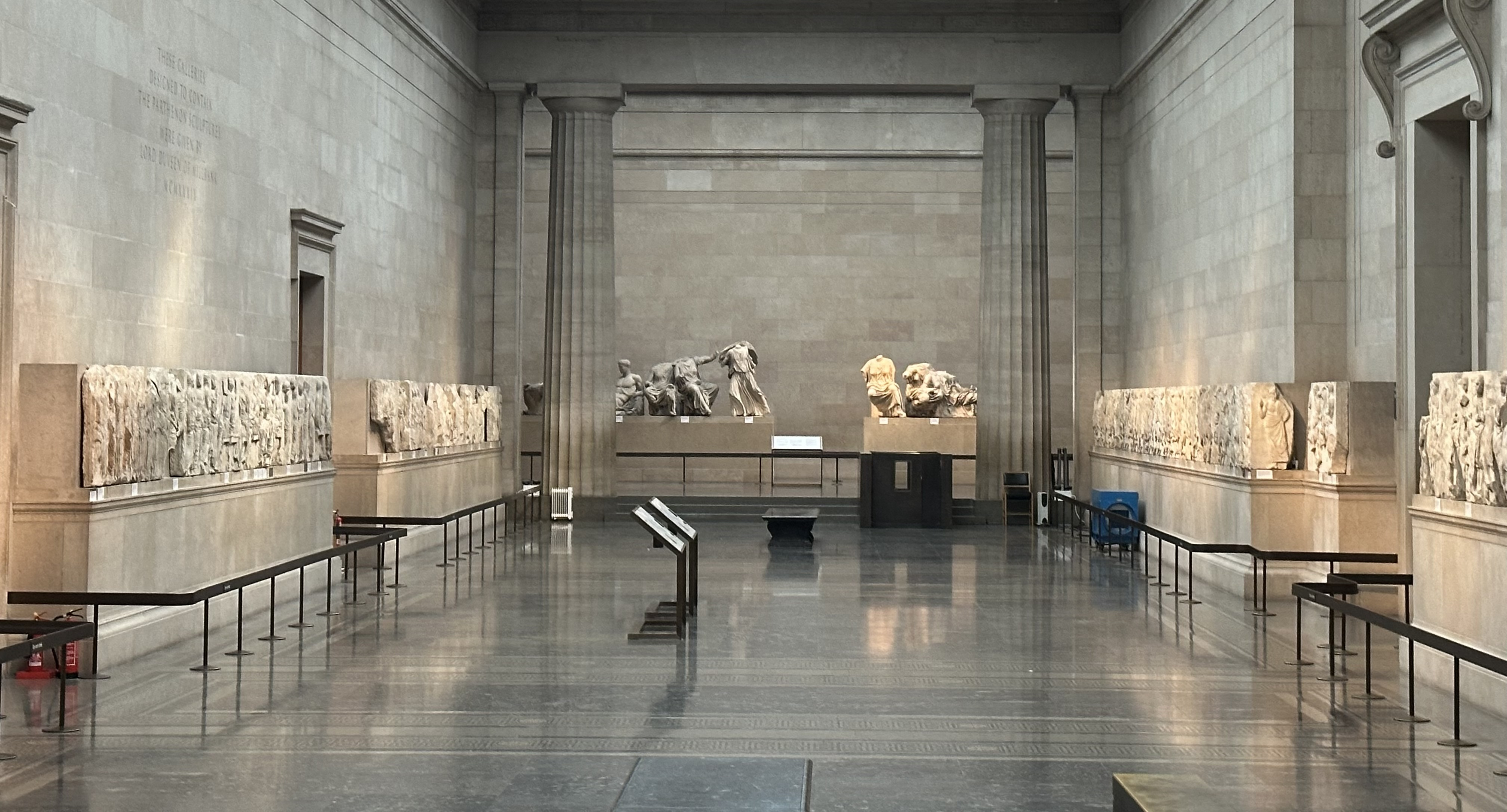 british empire british museum interior columns and floors in