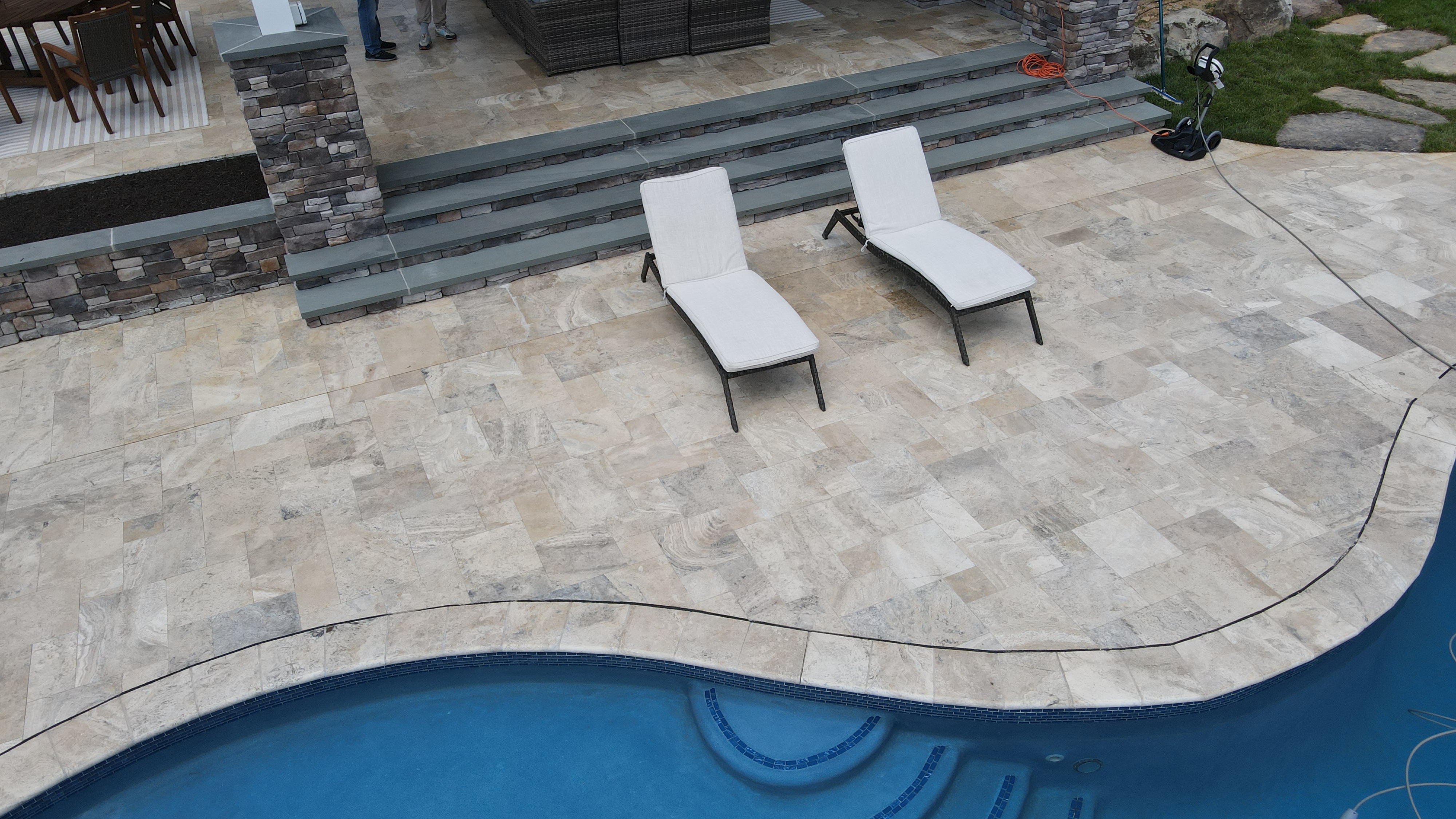 latte tumbled travertine a light blend of warm beige and sof