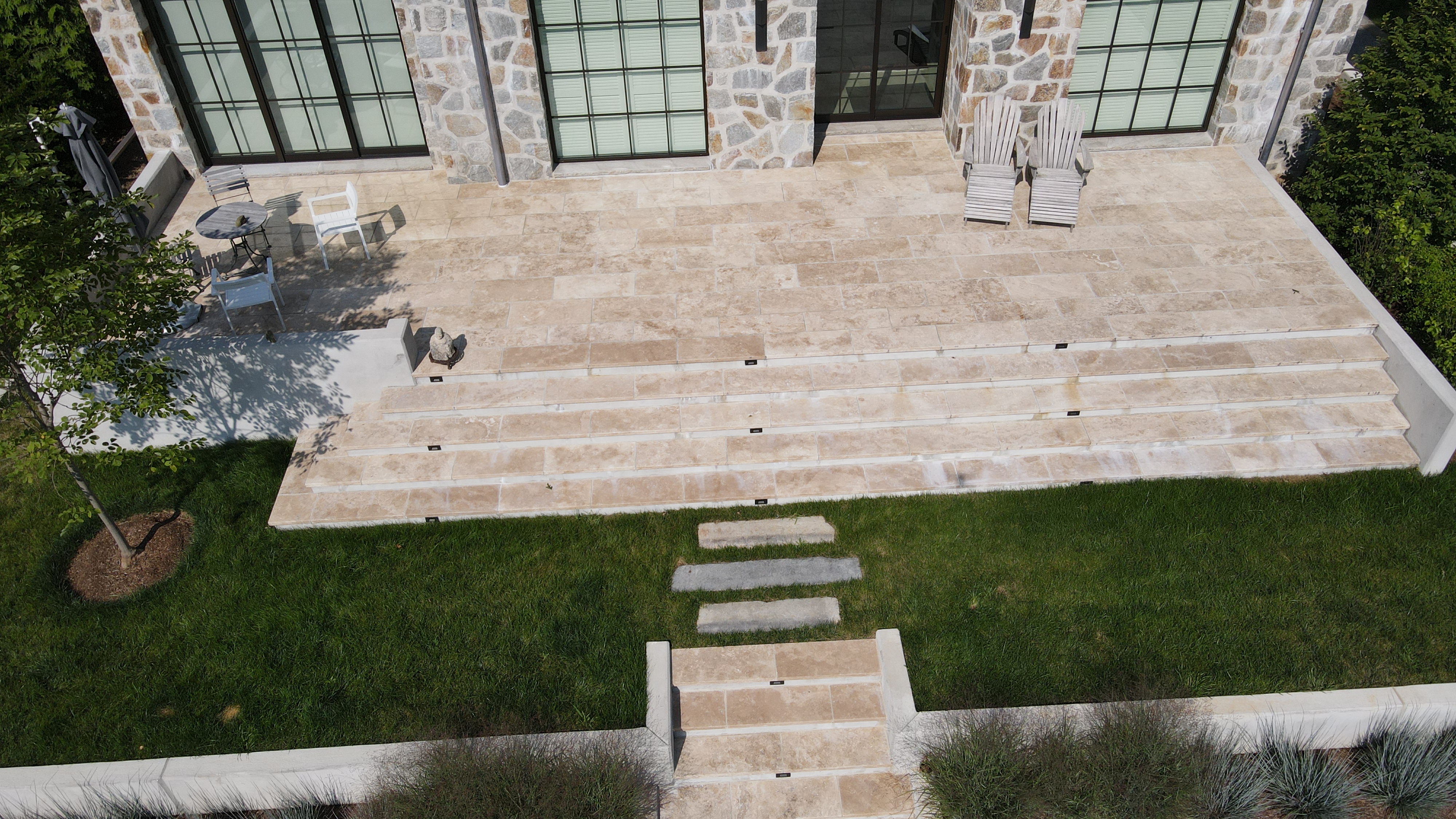walnut tumbled travertine an earth toned stone with a full r
