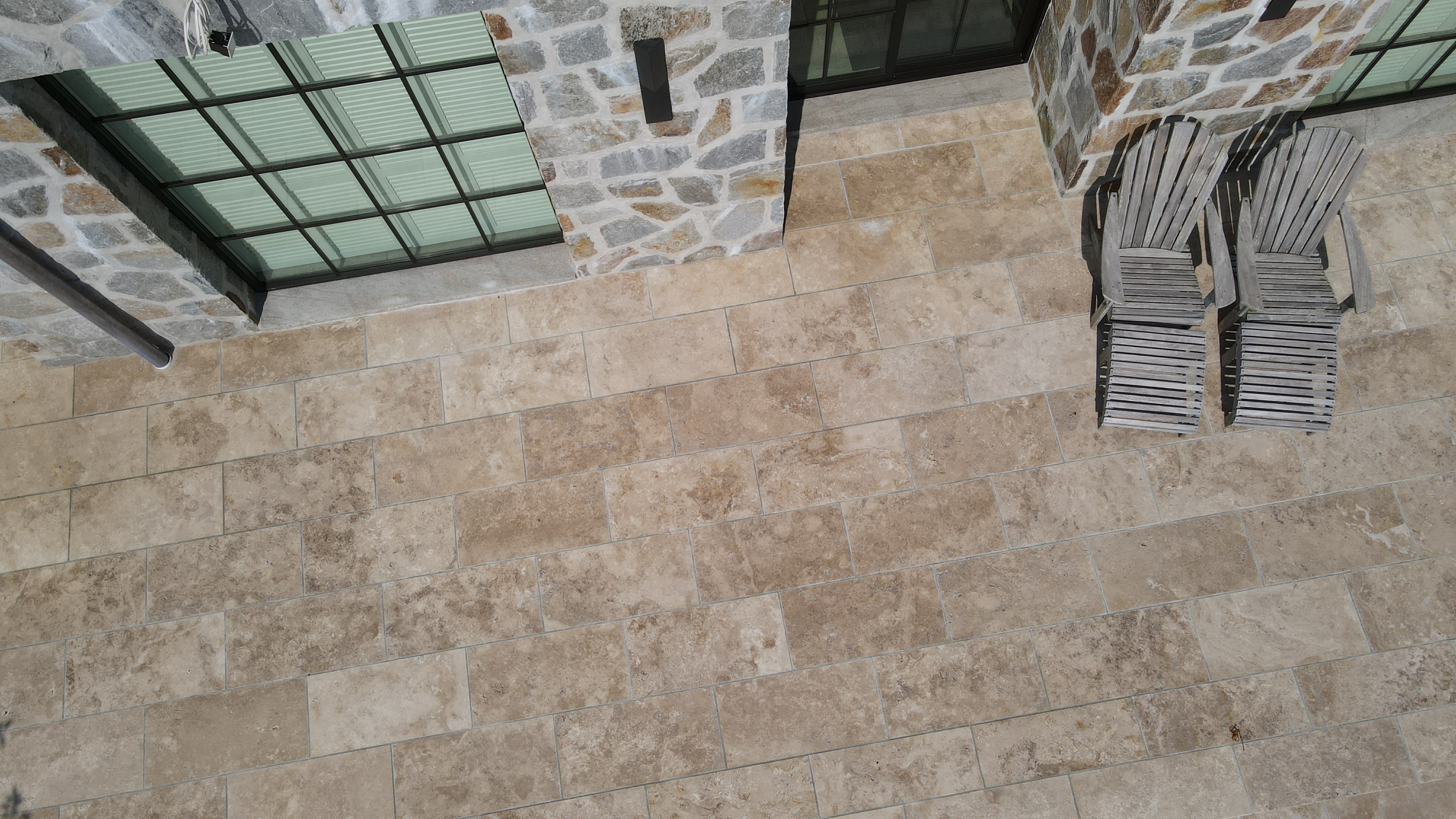 walnut tumbled travertine an earth toned stone with a full r