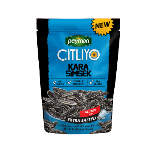 Peyman KARA SIMSEK Citliyo Black Sunflower Seeds Extra Salted 10 oz (284g)- Gluten Free