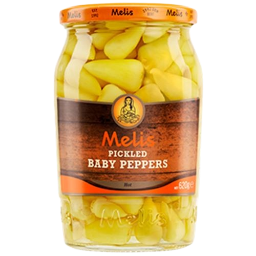 Melis Pickled Baby Peppers 24 fl oz (720 ml) (Kosher)