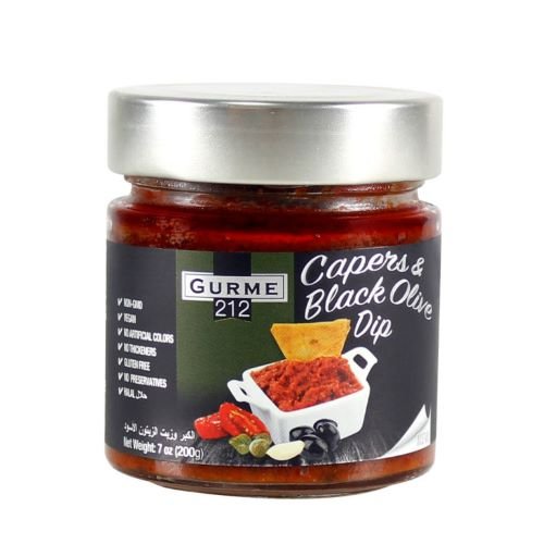 K - GURME212 CAPPERS&BLACK OLIVE DIP SAUCE 7oz JAR