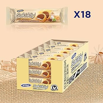 Ulker Saklikoy Milk Chocolate Cream Biscuits 3.53 oz (100 g) x 18 pcs