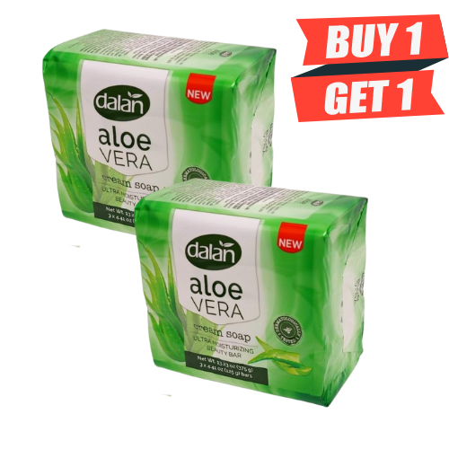 Dalan Aloe Vera Bar Soap 125g, 3-Pack x 2 pcs