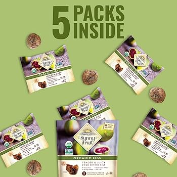 Sunny Fruit Organic Figs 5 Pack - Kosher (1.06 x 5)