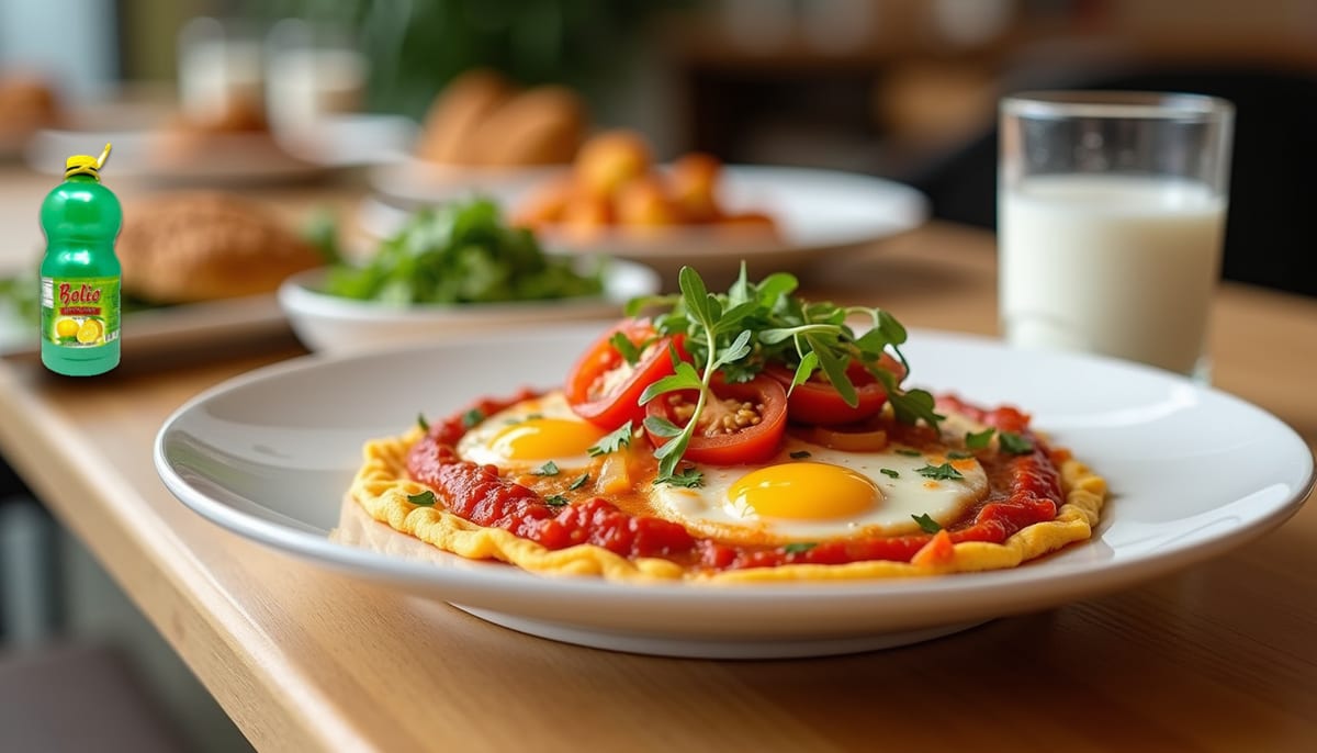 Turkish Breakfast Buffet: Menemen with Ayran